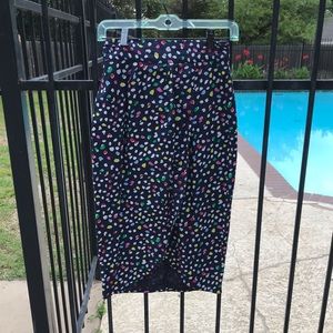 JCrew polka dot skirt with tulip hem skirt size 0